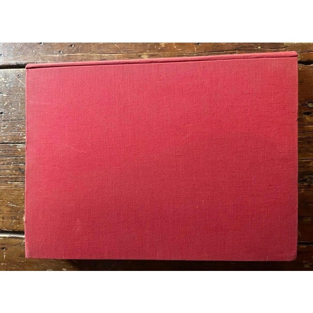 Vintage Italian Art Book - Piero Della Francesca Pompeo Borra - Red Cloth Coffee Table Book For Sale - Image 4 of 8