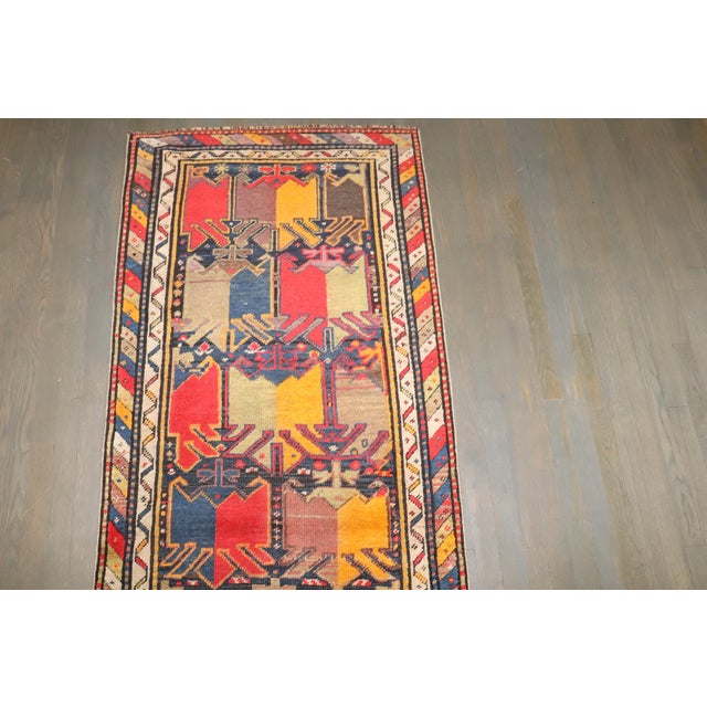 Textile Early 20th Century Zabihi Collection Geometric Karabagh Runner - 2'9" x 7'6" For Sale - Image 7 of 8