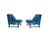 Mid-Century Modern Blue Edward Wormley for Dunbar Slipper Chairs - A Pair For Sale - Image 3 of 10