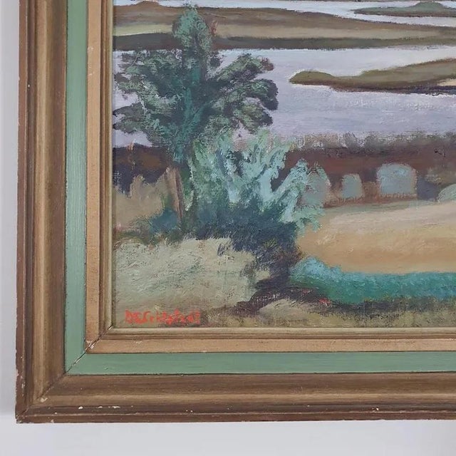 Sehlstedt, Swedish Landscape, 1950s, Oil on Panel For Sale - Image 16 of 18