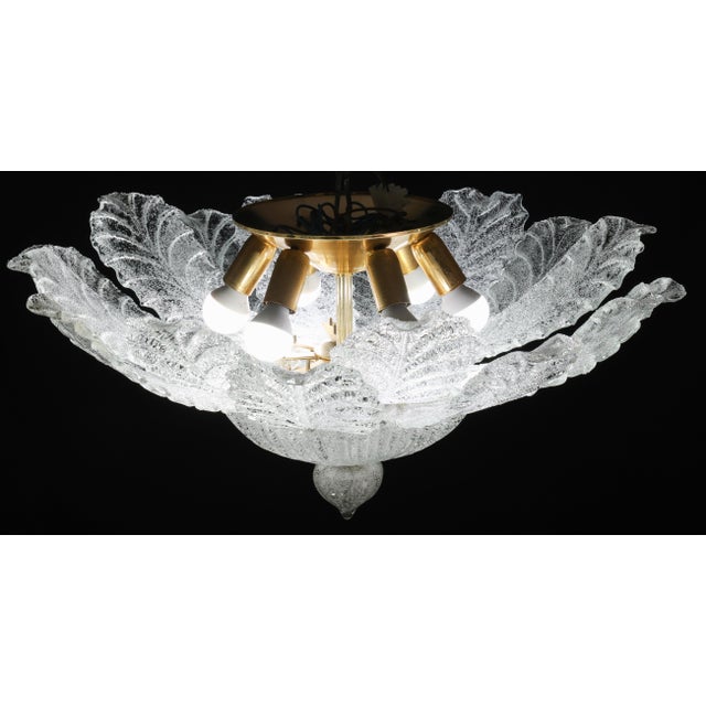 1970s Turin, Italian Murano Glass Ceiling Light or Flush Mount For Sale - Image 9 of 13