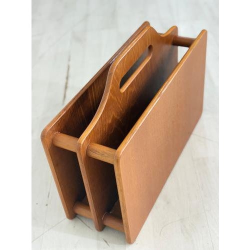 Danish Newspaper Rack in Teak For Sale - Image 4 of 5