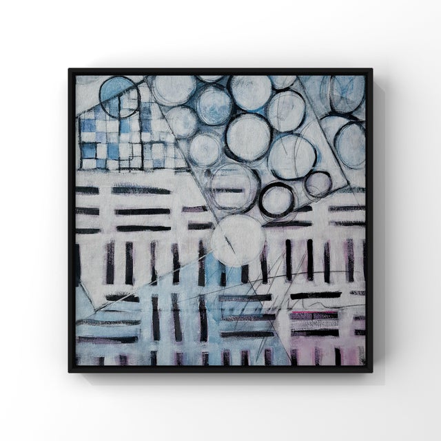 "Chester Trains Iii” Abstract Contemporary Acrylic Painting by Paula DeStefanis For Sale - Image 12 of 12