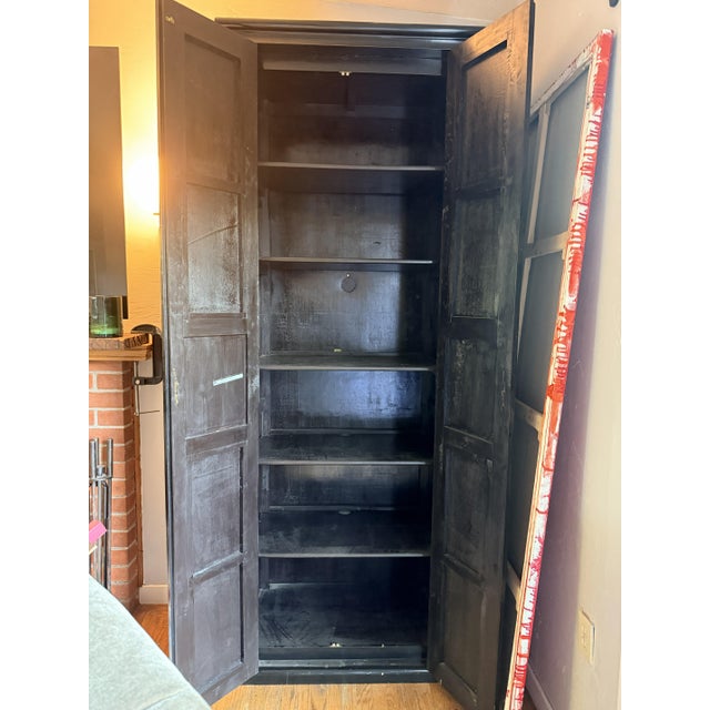 Palecek Asian Inspired Tall Cabinet For Sale - Image 4 of 6