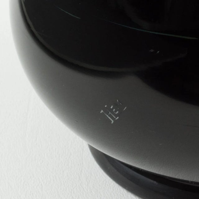 Art Deco Michel Herman Hem Art Deco Silver Overlay Black Glass Vase, France 1930s For Sale - Image 3 of 9