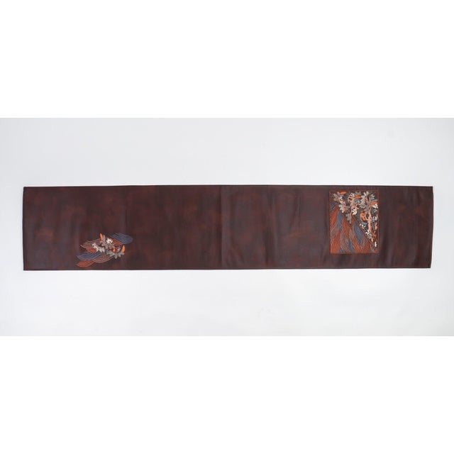 Japanese Ceremonial Silk Table Runner by Renaras For Sale - Image 4 of 5
