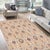 1990s Shabby Chic Kafkaz Peshawar Ivory/Blue Wool Rug - 9'1 X 10'8 For Sale - Image 4 of 10