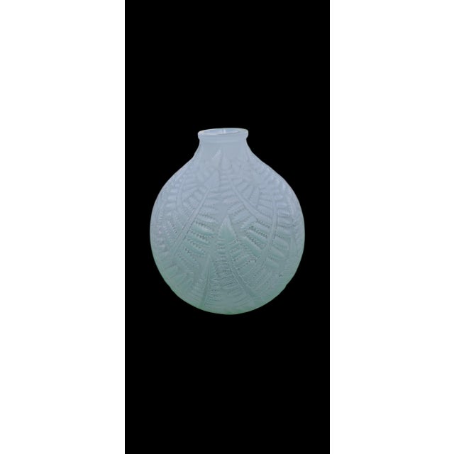 René Lalique Espalion vase, also known as the "fern" vase. Created on March 11, 1927. Opalescent blown and molded glass,...