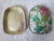1990s Pink and Green Floral Porcelain Metal Box For Sale - Image 5 of 9