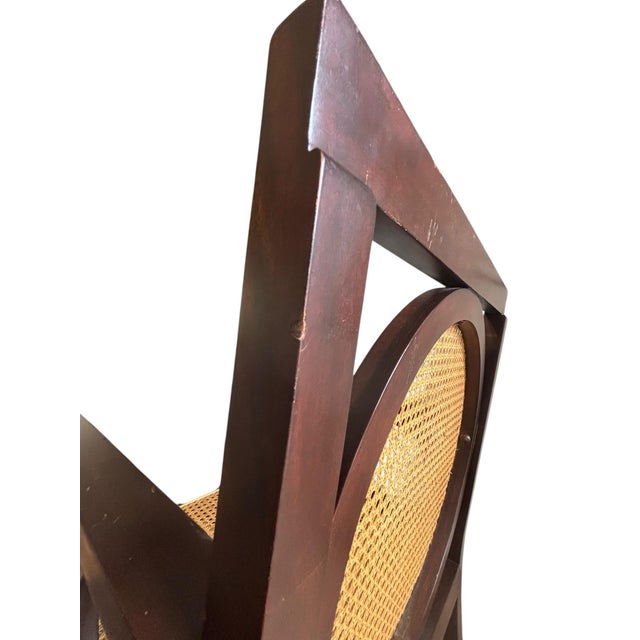 Oxblood Red British Colonial Style Accent Armchair For Sale - Image 8 of 12