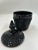 Ceramic 1950s Mid-Century Modern Cameo Black "Diamond Point" Glass Ice Tub Bucket by Tiara Indiana For Sale - Image 7 of 8