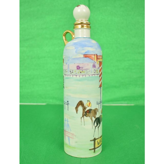Whisky HandPainted Horse Racing Decanter Chairish