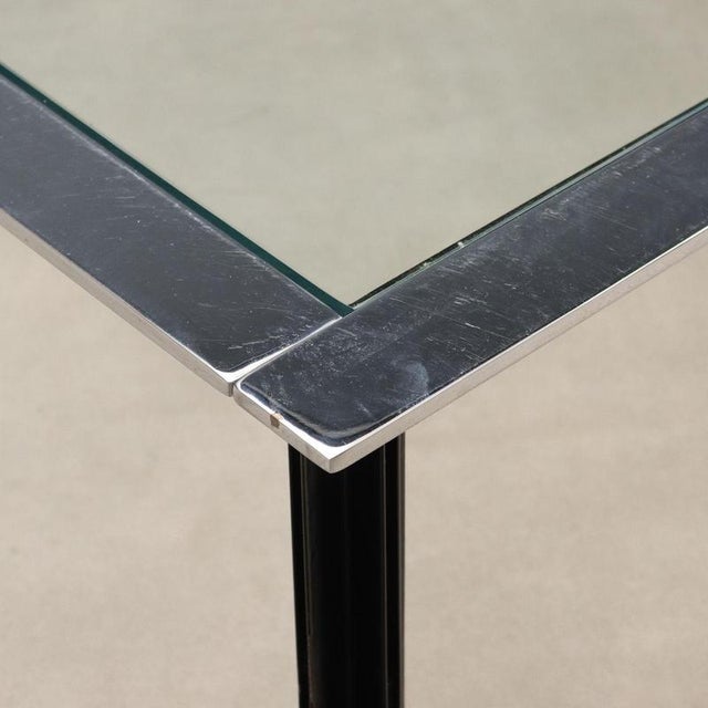 Azucena Fasce Cromate Coffee Table in Glass and Steel by Luigi Caccia Dominioni for Azucena, 1970s For Sale - Image 4 of 9