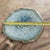 Blue Large Blue Agate Geode Slice 11” Natural Crystal Slab Gold Edge For Sale - Image 8 of 12