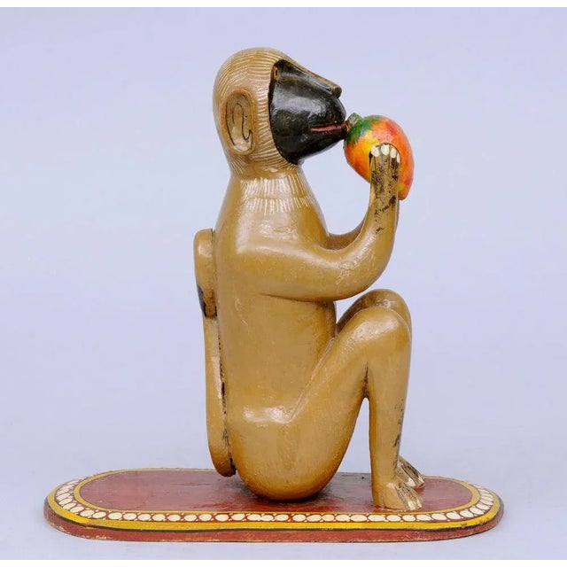 Indian Polychromed Monkey For Sale - Image 4 of 7