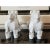 Large Mirrored Blanc De Chine Guardian Lions - Pair of Dehua Foo Dogs For Sale - Image 9 of 10