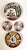 Four (4) Imari plates that can be hung in a variety of arrangements. Two examples of how these plates may be arranged are...