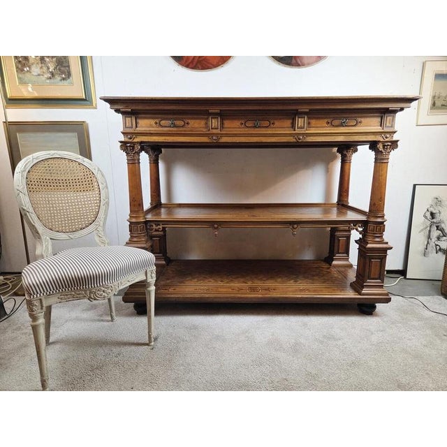 19th Century Neo-Renaissance Three-Tiered Sideboard For Sale - Image 15 of 16