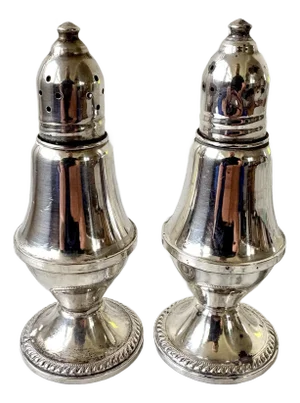 Vintage Weighted Bottom Sterling Silver Salt and Pepper Shaker Set by Raimond Manufacturing Co.
