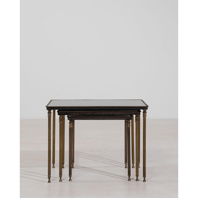 19th Century France Red Brass Nesting Table For Sale In Greensboro - Image 6 of 11