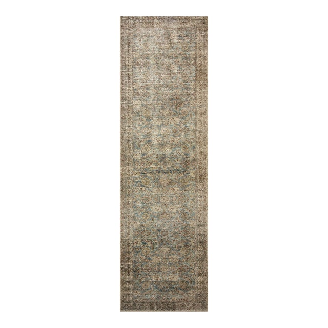Amber Lewis x Loloi Morgan Sea / Sage 2'-3" x 11'-6" Runner Rug For Sale