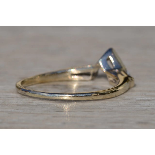 The Anza Vista: Ladies 18K White Gold Angled Diamond Band For Sale In Philadelphia - Image 6 of 10