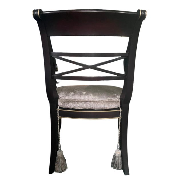 Contemporary Ebony and Gilt Armchair by Kindel Furniture For Sale - Image 3 of 8