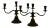 Large Disko Metal Candelabras by Just Andersen - a Pair For Sale