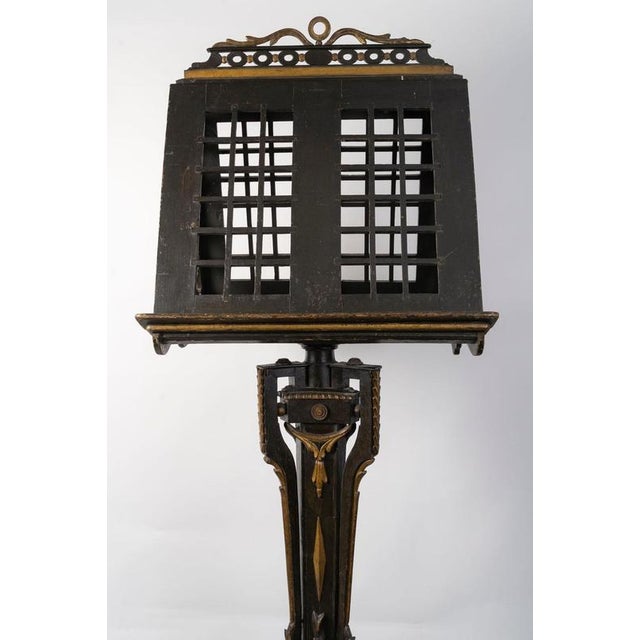 Music stand from the late 18th century or early 19th century, Northern Italy, made of carved and polychrome wood. H: 215...