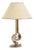 Brass Table Lamp with Informal Decoration, 1960s For Sale