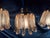 Mid-Century Modern Pendant Lights in Brass and Amber-Colored Frosted Glass from Doria, Set of 3 For Sale - Image 4 of 15