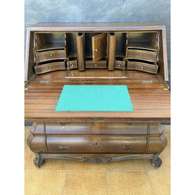 Baroque Style Bombe Secretaire, 1940 For Sale - Image 11 of 16