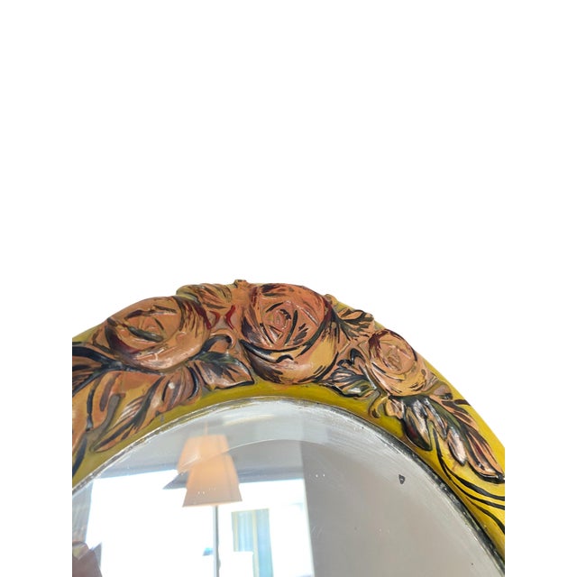 Art Deco Ceramic Wall Mirror, France, 1920 For Sale - Image 6 of 9