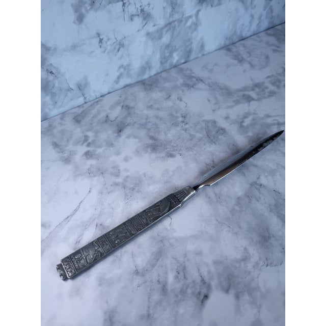 Metal Norwegian Pewter Hardanger Konge Tinn Letter Opener For Sale - Image 7 of 10