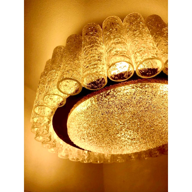 Ice Glass Plafoniere from Doria Leuchten, 1960s For Sale - Image 9 of 16