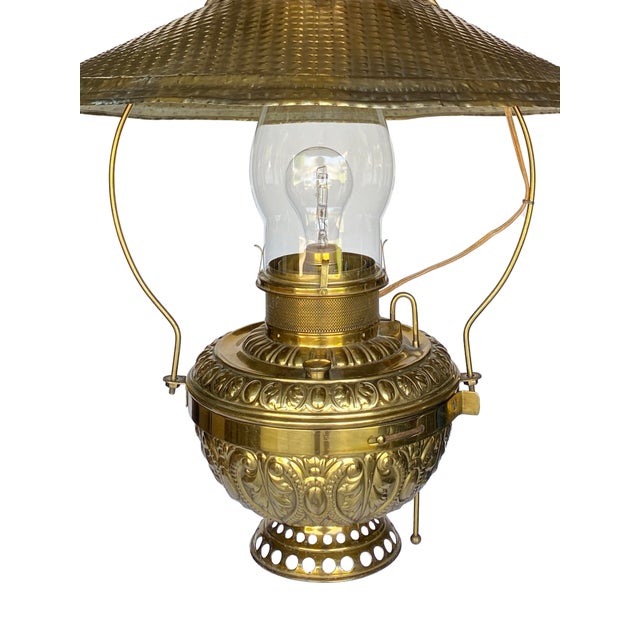 Antique Rochester Brass Hanging Lantern For Sale - Image 4 of 14