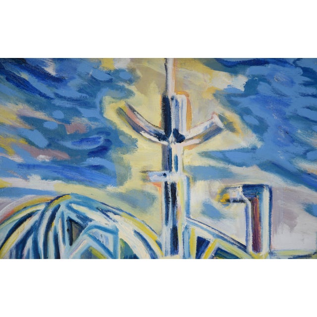 "Visions of the Metropolis #4" - Original Surrealist, Oil on Canvas 1996 Original oil painting from Bay Area artist Travis...