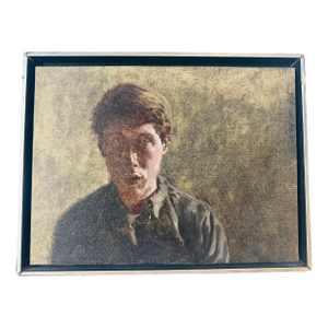 Vintage Portrait Painting, Framed