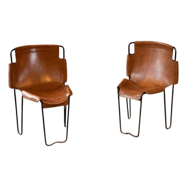 Stacking Chairs by Raoul Guys, France, 1950s, Set of 2 For Sale