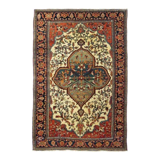 Antique Farahan Sarouk Rug 4'3'' X 6'7'' For Sale
