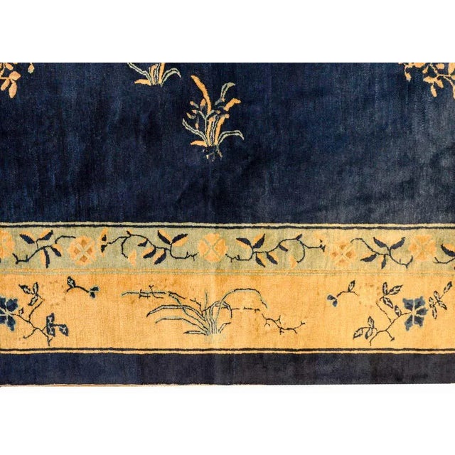 Royal Blue Early 20th Century Peking Rug For Sale - Image 8 of 10