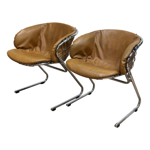 Vintage Flynn Dining Chairs by Gastone Rinaldi for Thema, a Pair For Sale