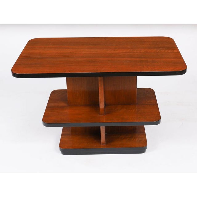 Vintage Art Deco Tiered Walnut Coffee Table, 1920s For Sale - Image 10 of 12