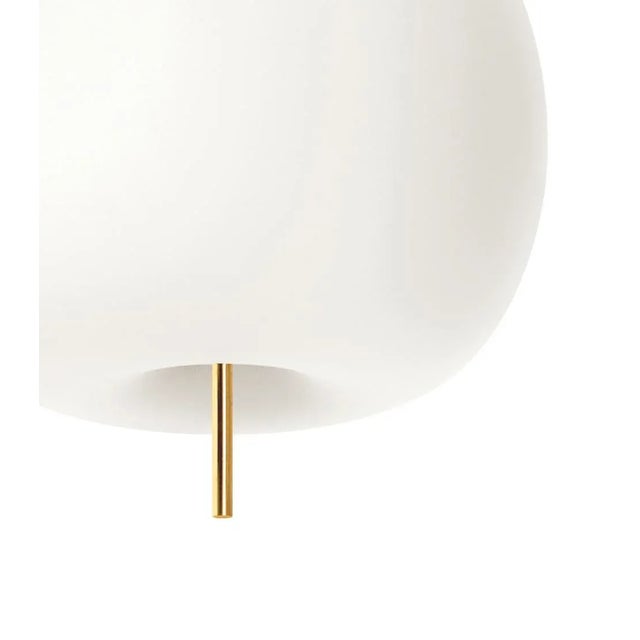 Kushi' Opaline Glass and Brass Ceiling Lamp for Kdln For Sale - Image 4 of 9
