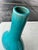 Late 20th Century Mid-Century Style Large Turquoise Ceramic Long-Neck Tear-Drop Vase For Sale - Image 5 of 7