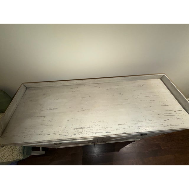 Mid 19th Century Gustavian Painted Sideboard With Gallery Top For Sale - Image 4 of 7