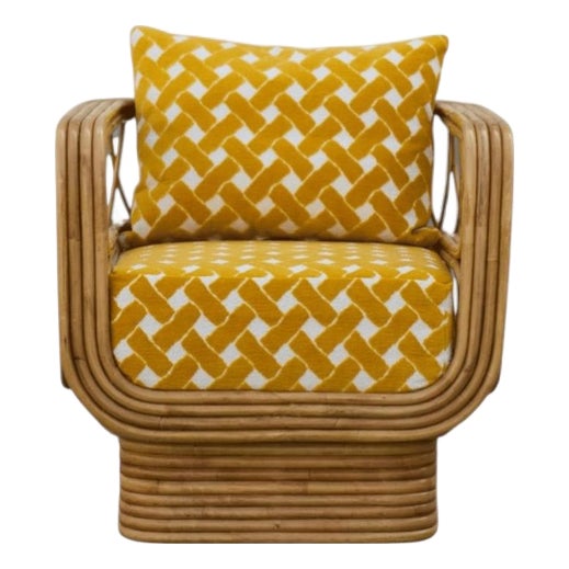 Luna Chair in Stained Rattan by Popus Editions For Sale
