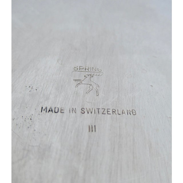 C.1970's (Switzerland) Cheese/Chocolate Fondue Platform Lidded Serving Piece With Heating Element For Sale - Image 11 of 12