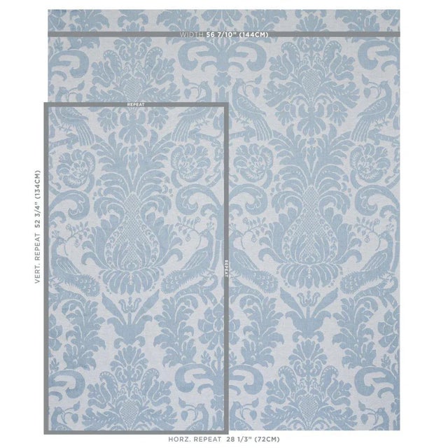 Although its floral medallions have a regal air, Anna Damask is made of a laid-back washed-linen fabric, making it feel...