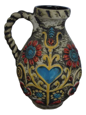Mid-Century Art Pottery German Bay Ceramic Jug by Fat Lava, 1960s